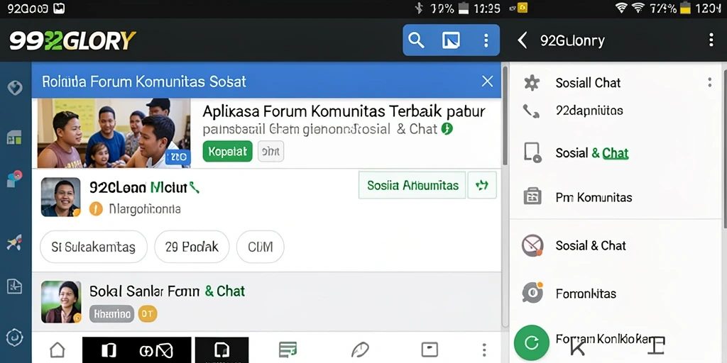 Tampilan antarmuka aplikasi 92GLORY yang menarik dan interaktif.