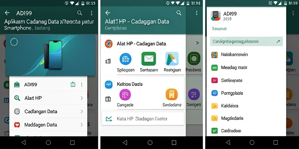 Screenshot utama ADI99 menampilkan antarmuka cadangan data yang sederhana dan intuitif.