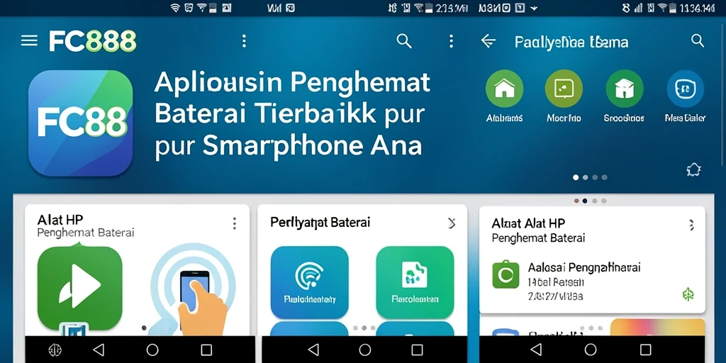 Tampilan antarmuka FC888 yang intuitif dan berfungsi sebagai Penghemat Baterai.