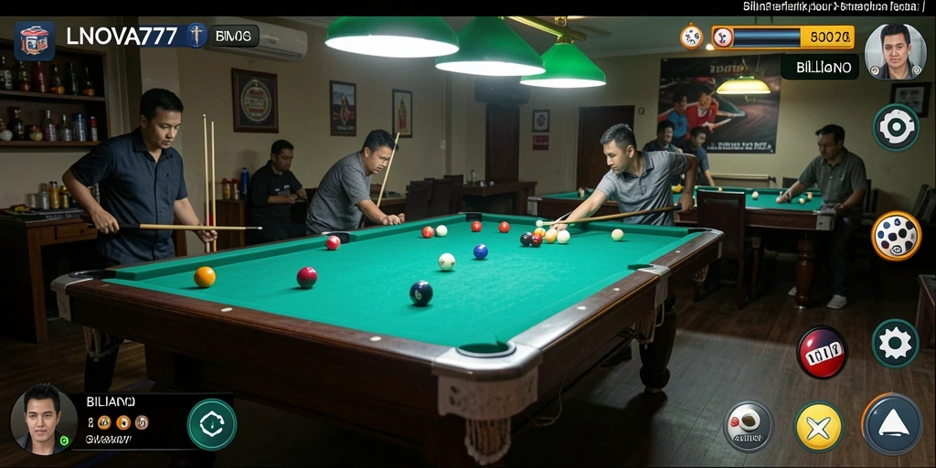 Tampilan antarmuka LNOVA777 yang sempurna untuk permainan Billiard.