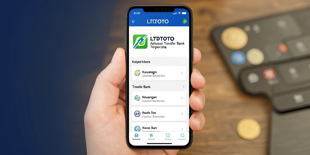 Tampilan antarmuka LTDTOTO yang intuitif dan fungsional untuk Transfer Bank.