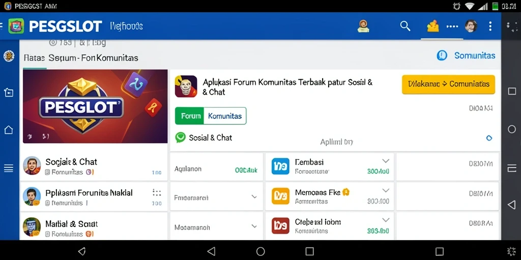 Tampilan antarmuka PESGSLOT yang user-friendly untuk Forum Komunitas.