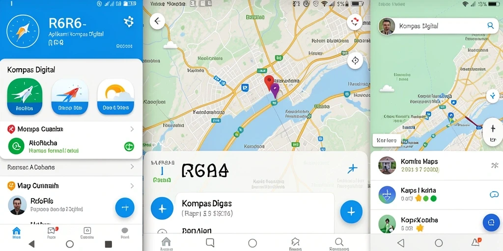 Antarmuka R6R6 menunjukkan kompas digital yang akurat dan informatif.
