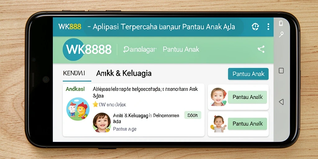 Antarmuka aplikasi WK888 untuk Pantau Anak yang informatif.